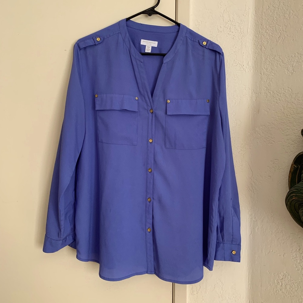GORGEOUS PERIWINKLE BLOUSE